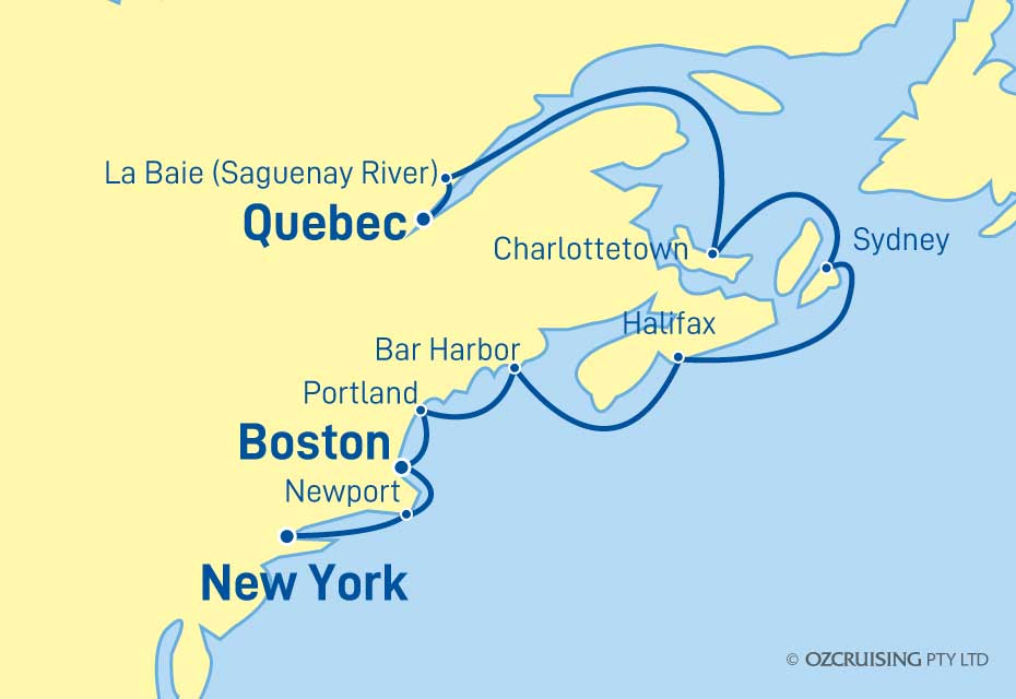 Norwegian Dawn New York to Quebec - Ozcruising.com.au