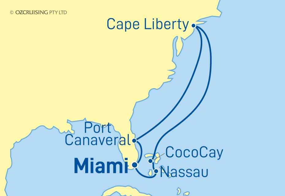 Adventure Of The Seas Miami and Bahamas - Ozcruising.com.au