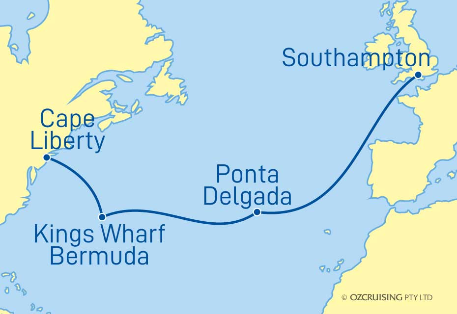 Anthem Of The Seas Southampton to Cape Liberty - Ozcruising.com.au