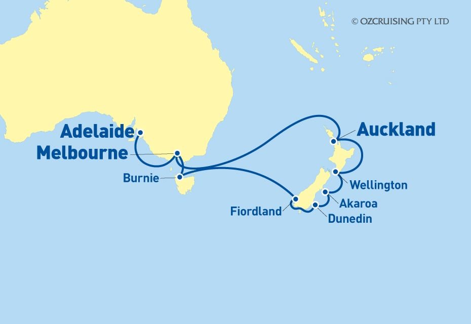 Queen Elizabeth Tasmania and New Zealand - Cruises.com.au