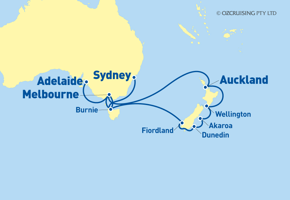Queen Elizabeth Tasmania and New Zealand - Cruises.com.au