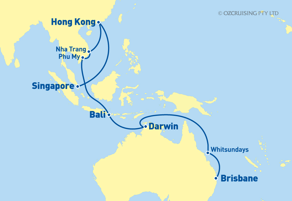 Queen Victoria Brisbane to Singapore - Ozcruising.com.au
