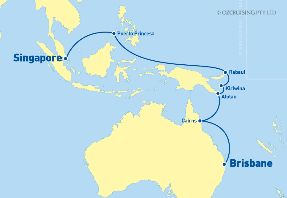 16 Night Brisbane to Singapore Cruise on the Queen Elizabeth QQ109D