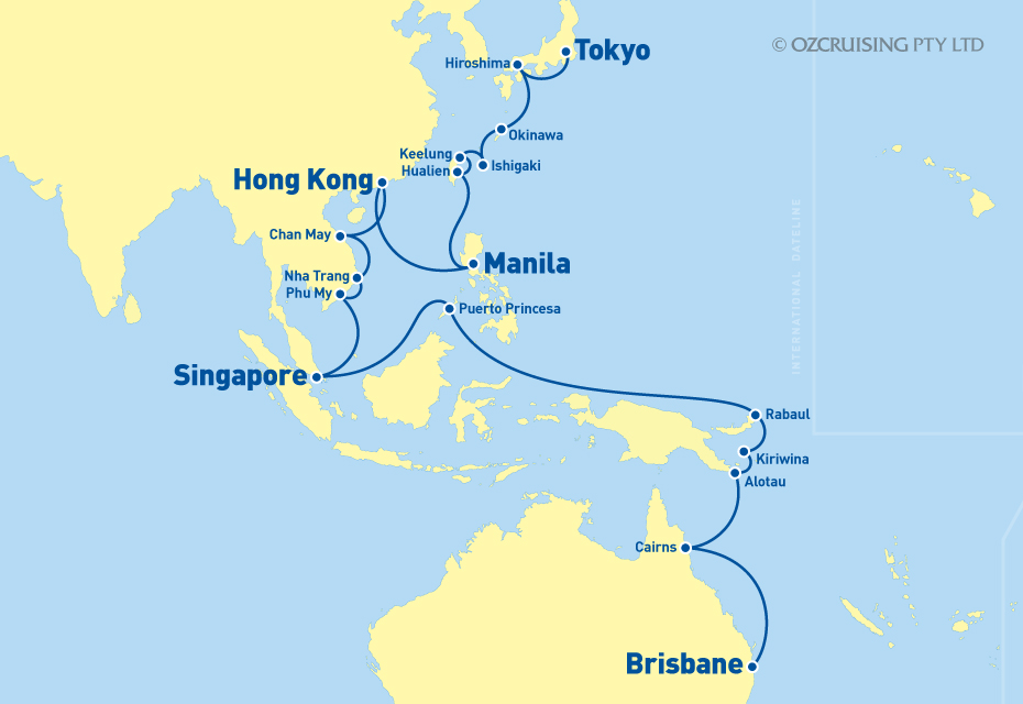 Queen Elizabeth Brisbane to Tokyo - Cruises.com.au