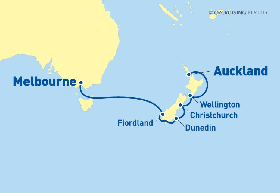 Queen Elizabeth Melbourne to Auckland - Ozcruising.com.au