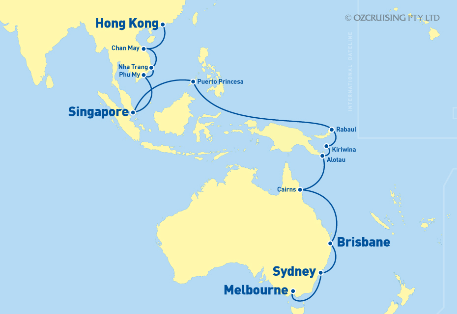 Queen Elizabeth Melbourne to Hong Kong - Cruises.com.au