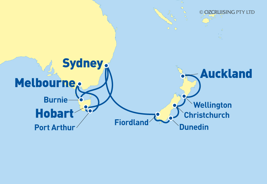 Queen Elizabeth Sydney to Auckland - Ozcruising.com.au