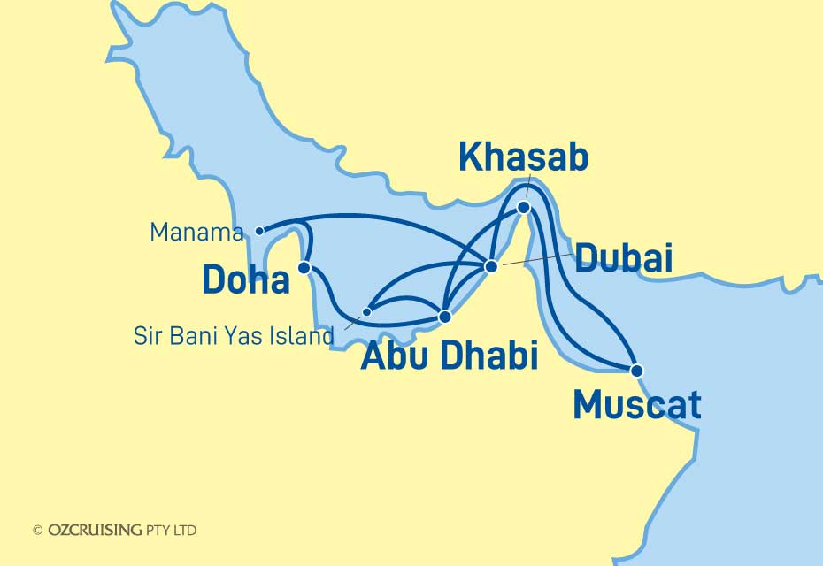 14 Night Middle East Cruise on the Oceana PE107A