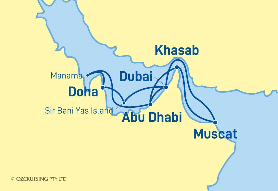 14 Night Middle East Cruise on the Oceana PE108A