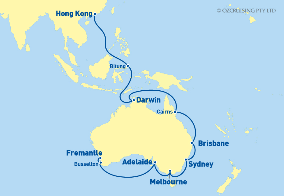 Queen Mary 2 Fremantle to Hong Kong - Ozcruising.com.au