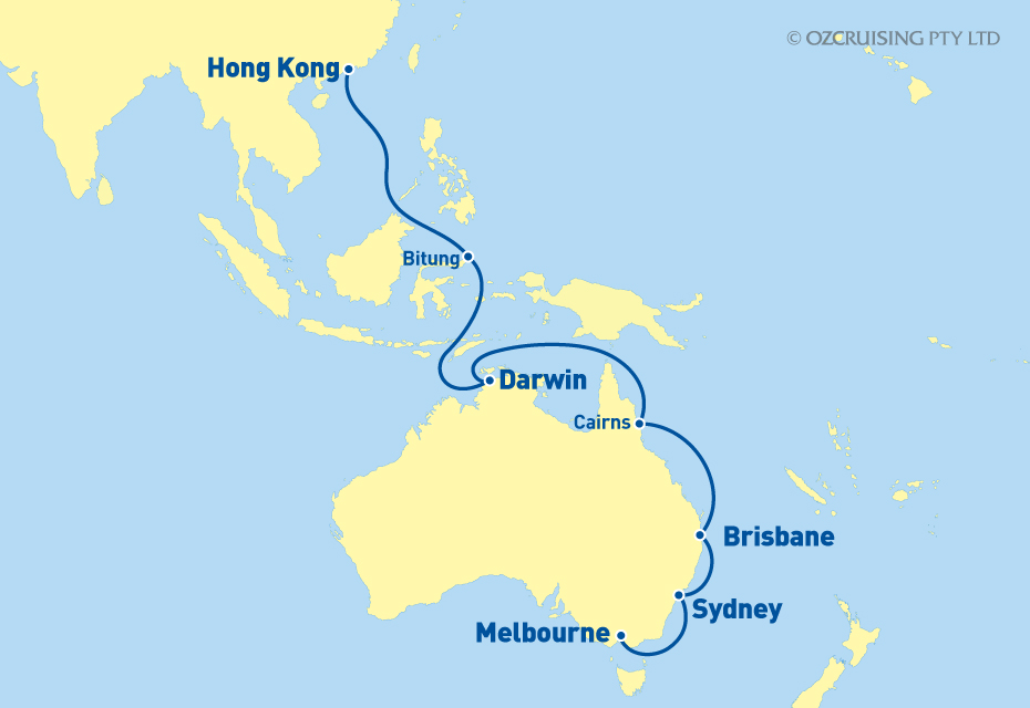 Queen Mary 2 Melbourne to Hong Kong - Ozcruising.com.au