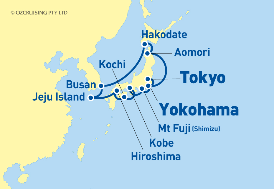 celebrity cruise japan itinerary