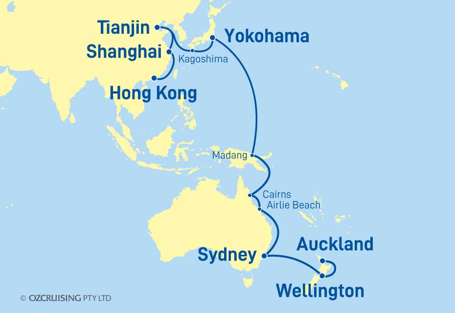 Columbus Auckland to Hong Hong - Cruises.com.au