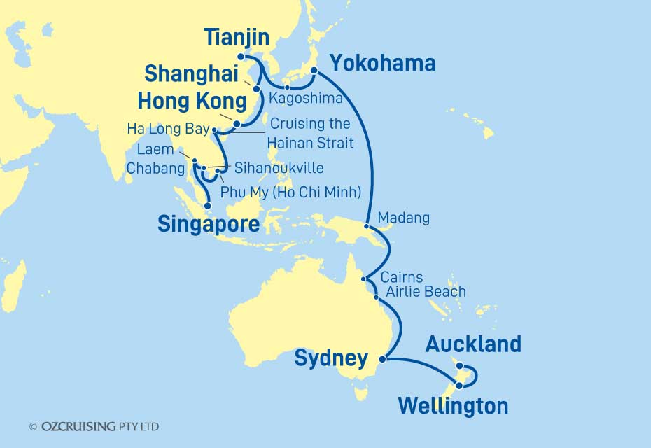 Columbus Auckland to Singapore - Cruises.com.au