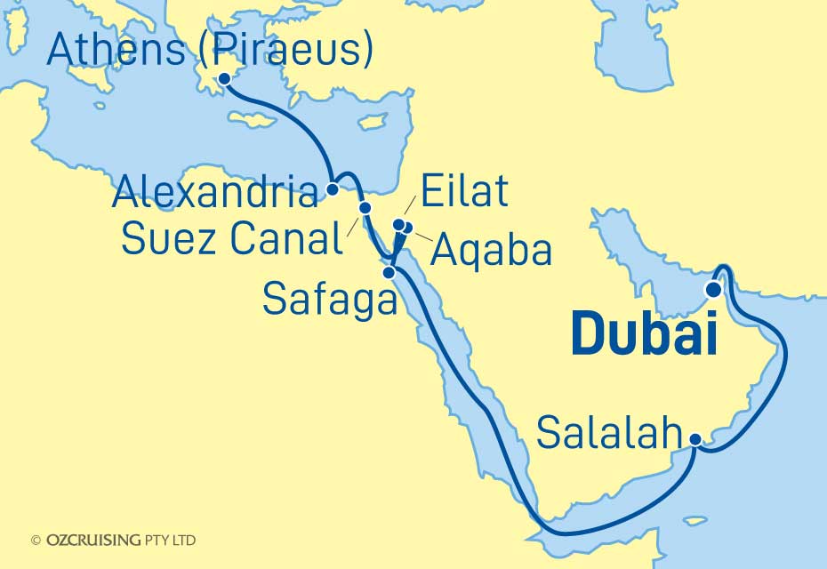 Azamara Quest Dubai to Athens - Cruises.com.au