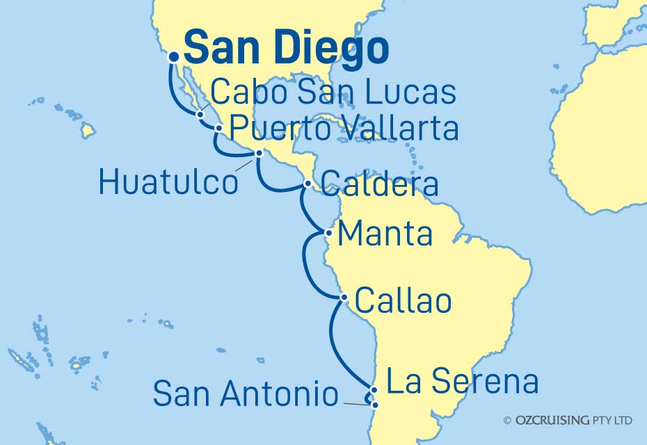 Celebrity Eclipse Chile to San Diego - Cruises.com.au