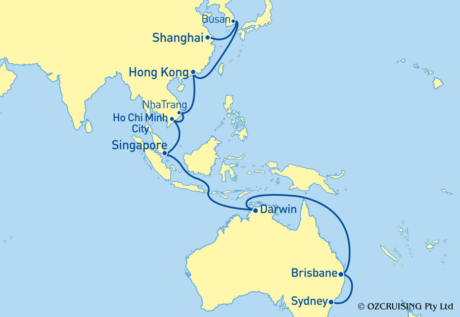 Sapphire Princess Sydney to Shanghai - Ozcruising.com.au