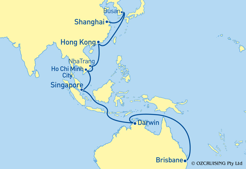 Sapphire Princess Brisbane to Shanghai - Cruises.com.au