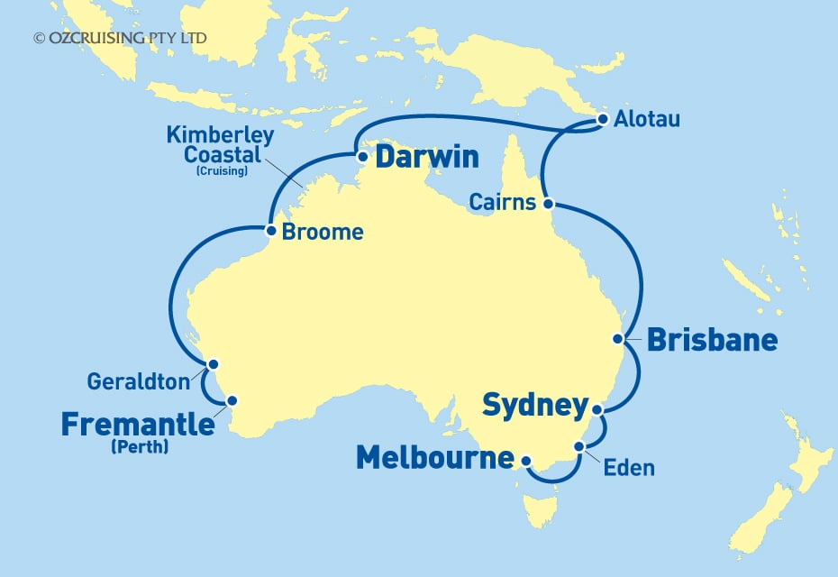 Sapphire Princess Melbourne to Fremantle - Ozcruising.com.au