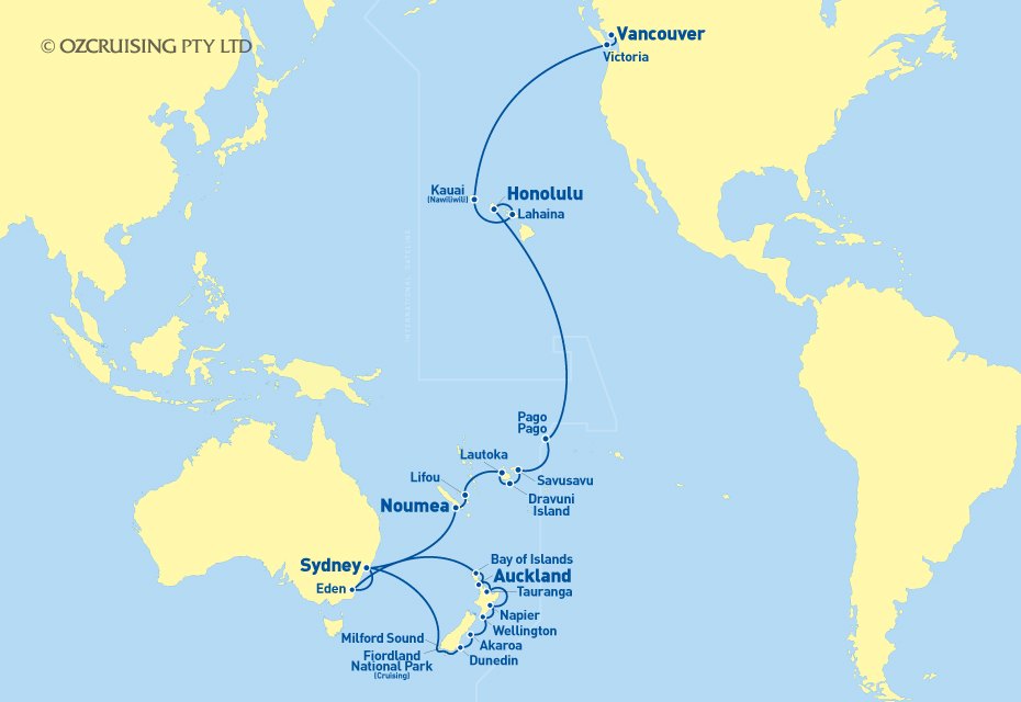ms Noordam Sydney to Vancouver - Cruises.com.au