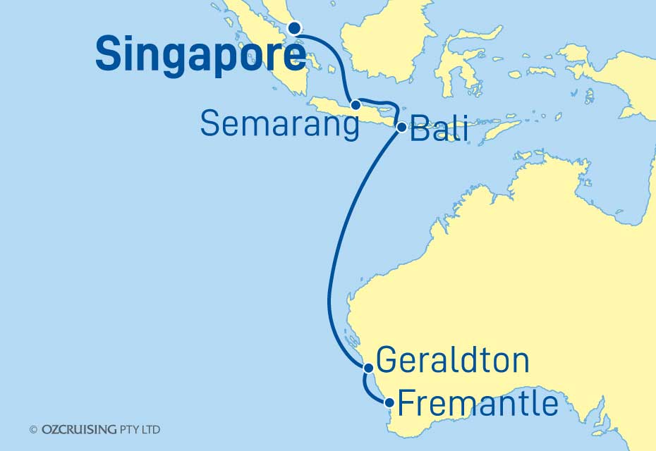 Azamara Pursuit Singapore to Fremantle - Ozcruising.com.au