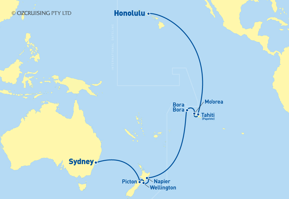 cruises hawaii to sydney september 2023