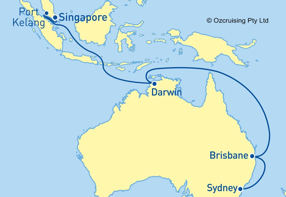 15 Night Sydney to Singapore Cruise on the Ovation Of The Seas