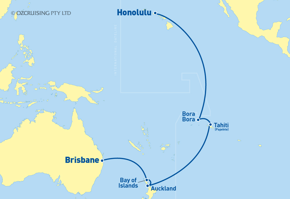 Radiance Of The Seas Brisbane to Honolulu - Ozcruising.com.au