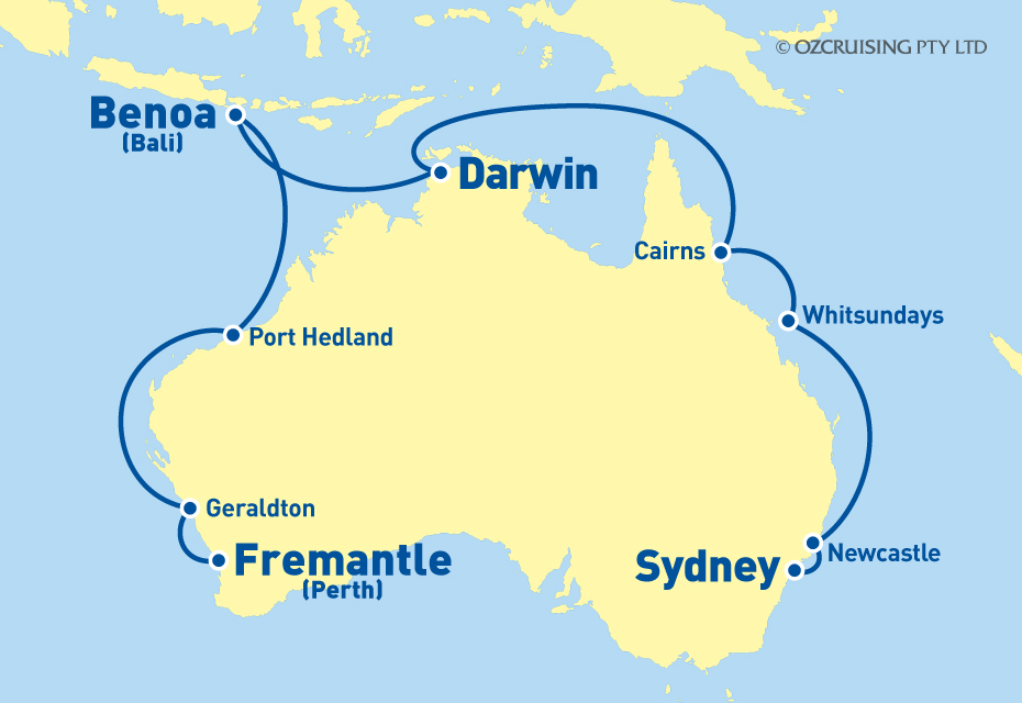 Serenade Of The Seas Sydney to Fremantle - Ozcruising.com.au