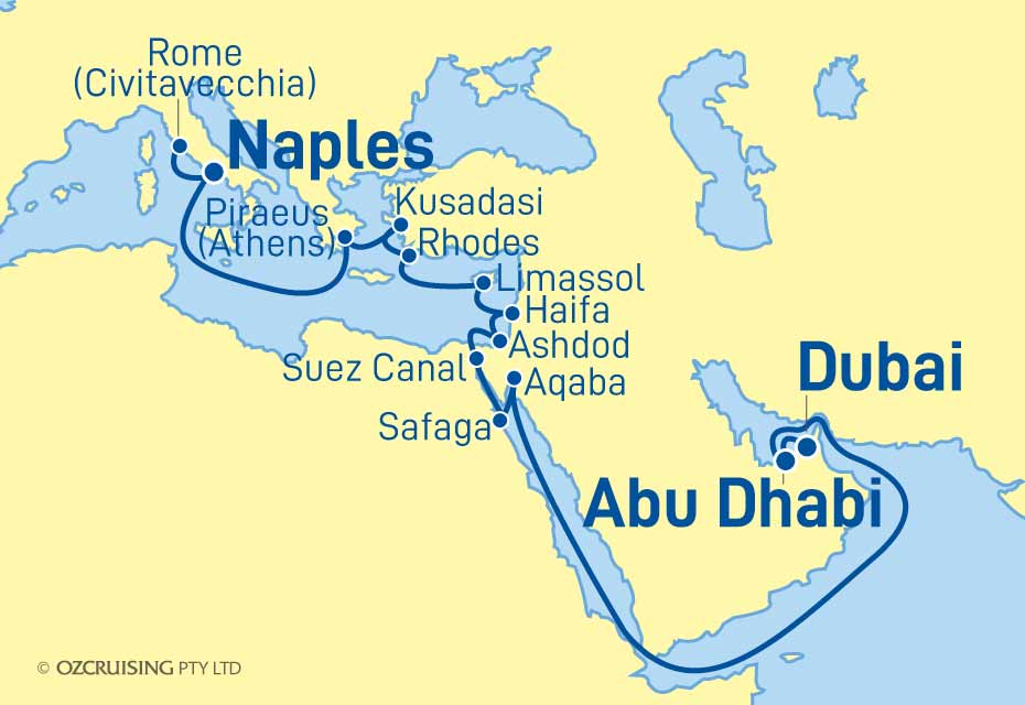 Norwegian Dawn Dubai to Rome - Cruises.com.au