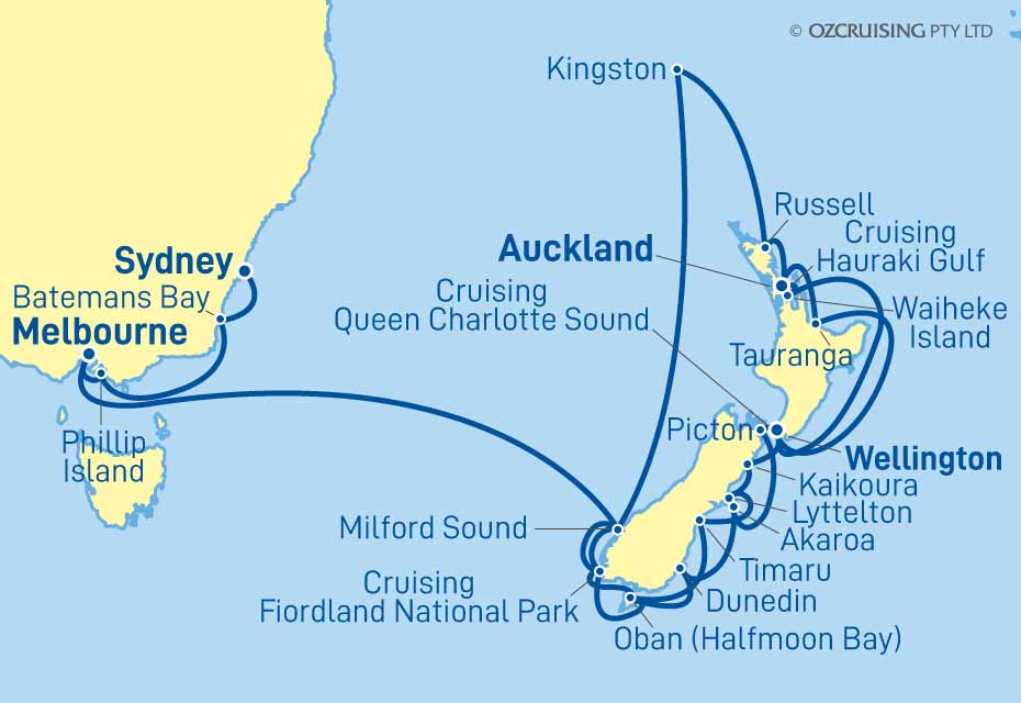 Seabourn Encore Auckland to Sydney - Ozcruising.com.au