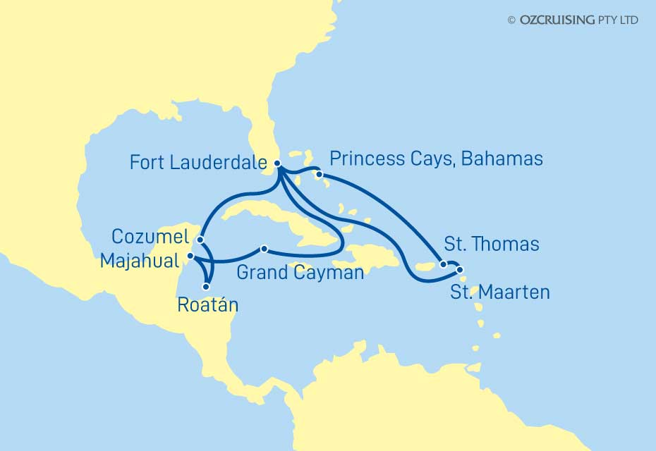 Sky Princess Caribbean and Mexico - Ozcruising.com.au