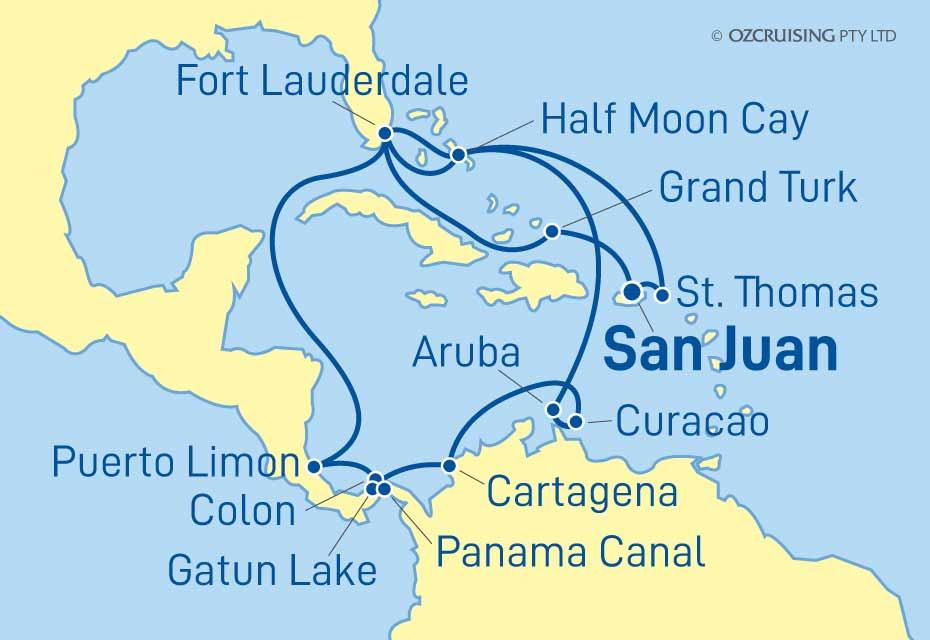 ms Zuiderdam Panama Canal and Eastern Caribbean - Ozcruising.com.au