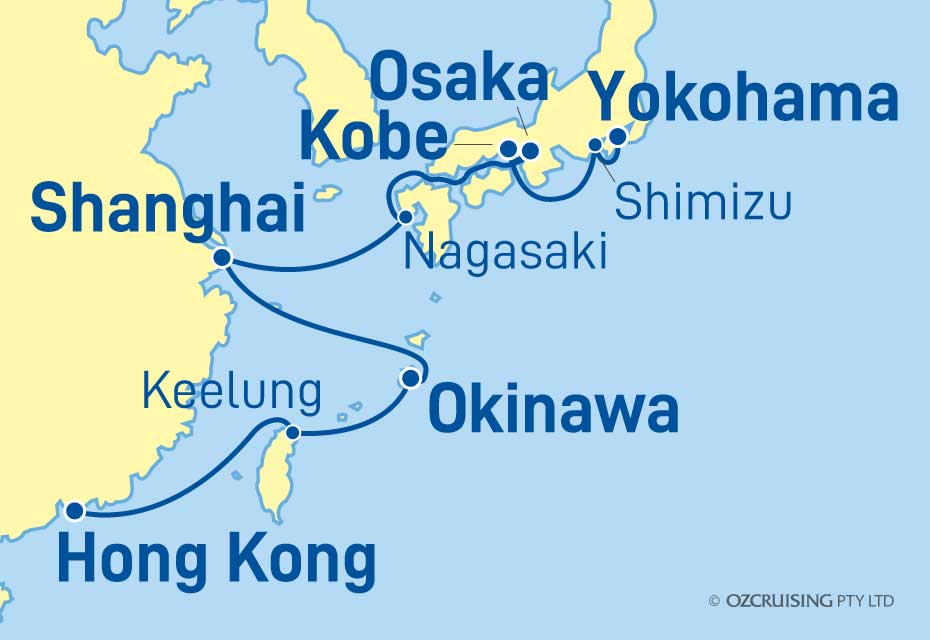 Celebrity Millennium Yokohama to Hong Kong - Ozcruising.com.au