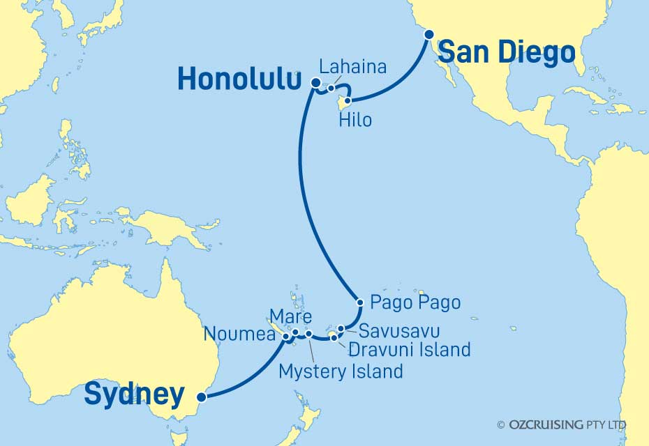 ms Maasdam Sydney to San Diego - Ozcruising.com.au