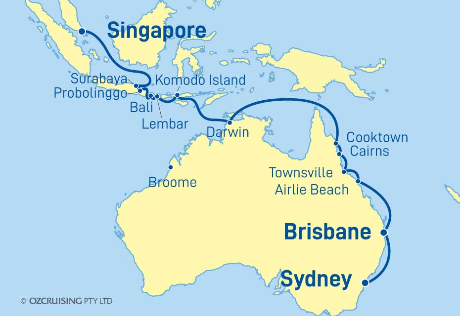 20 Night Sydney to Singapore Cruise on the ms Maasdam HM110 Cruises