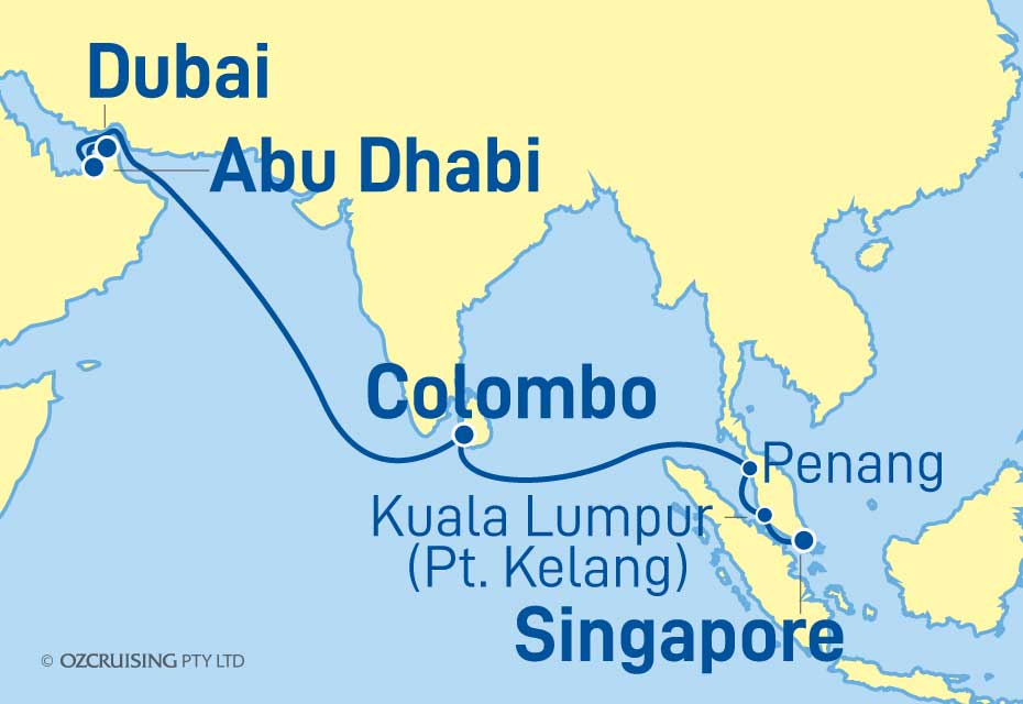 Queen Mary 2 Singapore to Dubai - Cruises.com.au