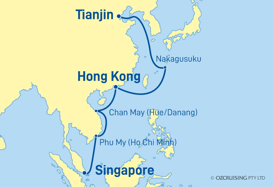 Quantum of the Seas Singapore to Tianjin - Ozcruising.com.au