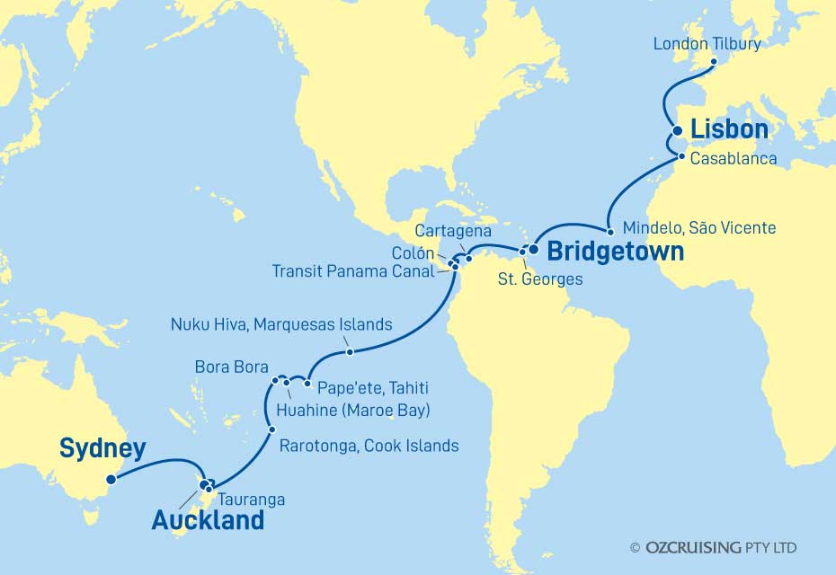 Vasco da Gama London to Sydney - Ozcruising.com.au