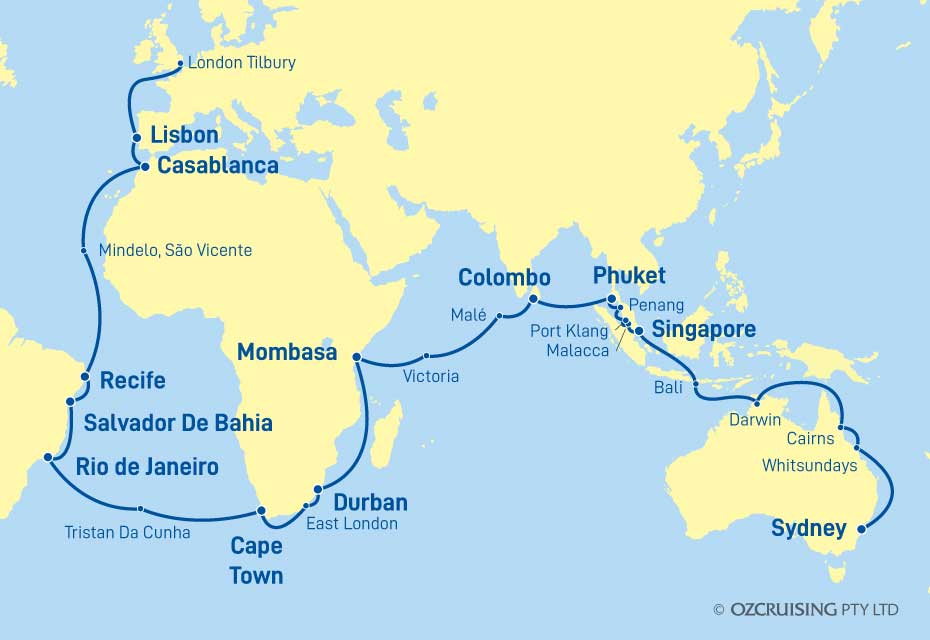 Columbus Sydney To Tilbury - Cruises.com.au