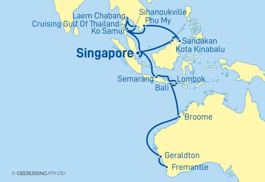 Vasco da Gama Fremantle to Singapore - Ozcruising.com.au