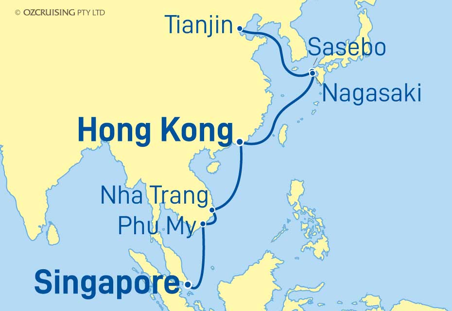 Quantum of the Seas Tianjin to Singapore - Ozcruising.com.au