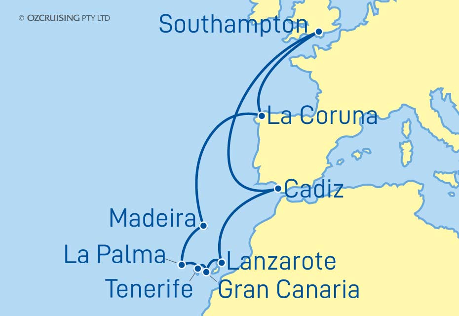 Arcadia Canary Islands & Portugal - Ozcruising.com.au