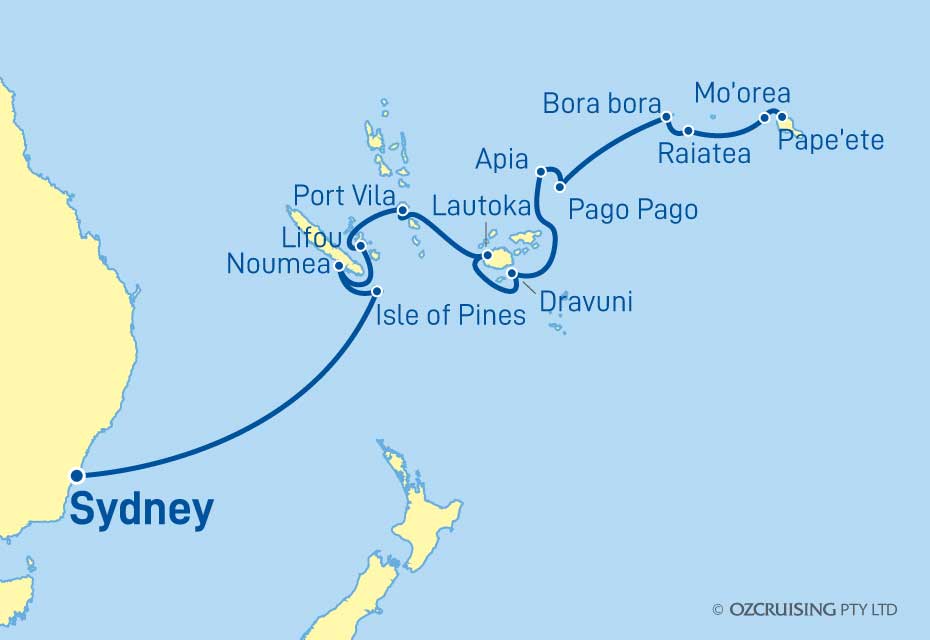 Norwegian Jewel Sydney to Papeete - Ozcruising.com.au
