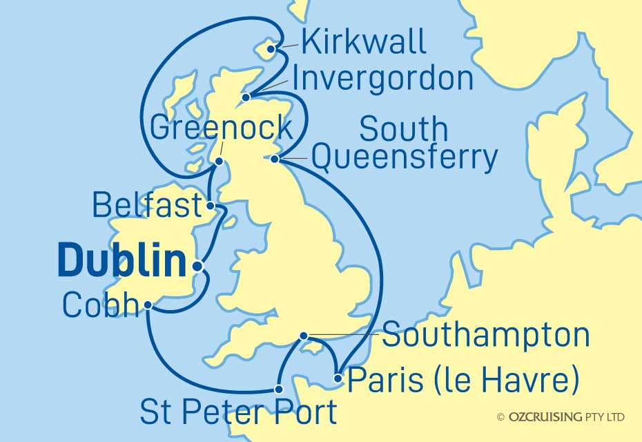 12 Night Southampton, Ireland and Scotland Cruise on the Crown Princess