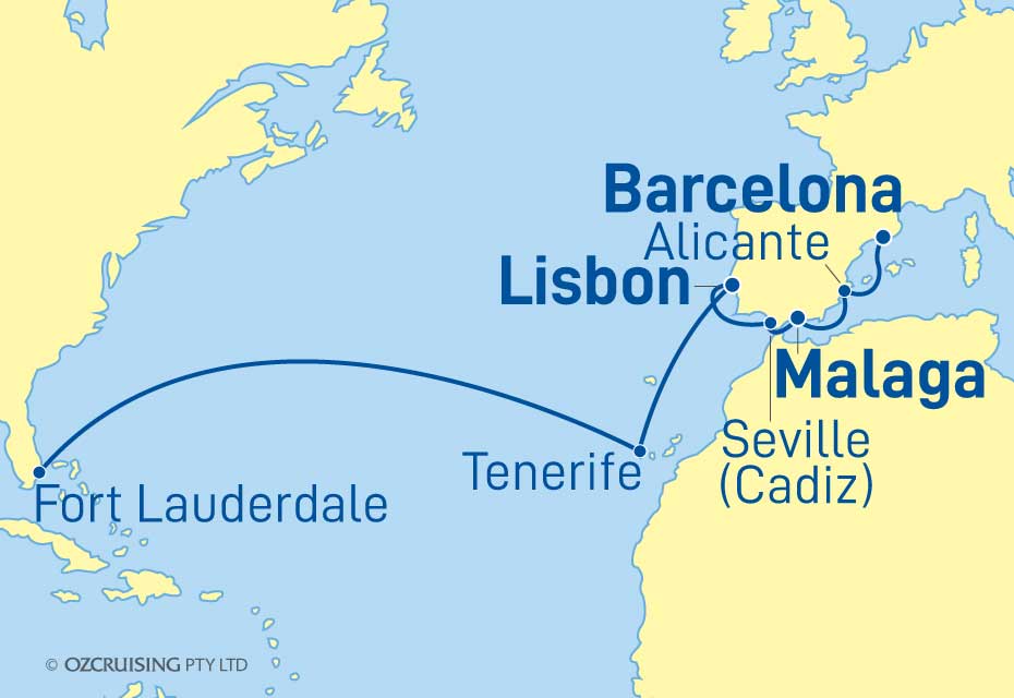 Celebrity Apex Barcelona to Fort Lauderdale - Cruises.com.au