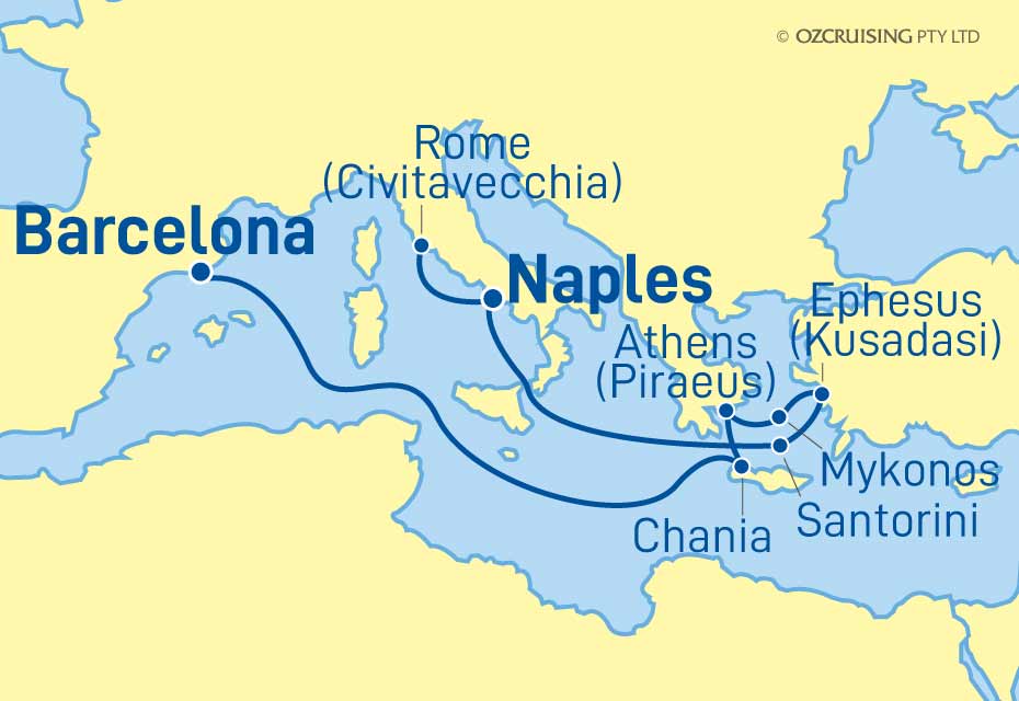 Celebrity Apex Barcelona to Rome - Cruises.com.au