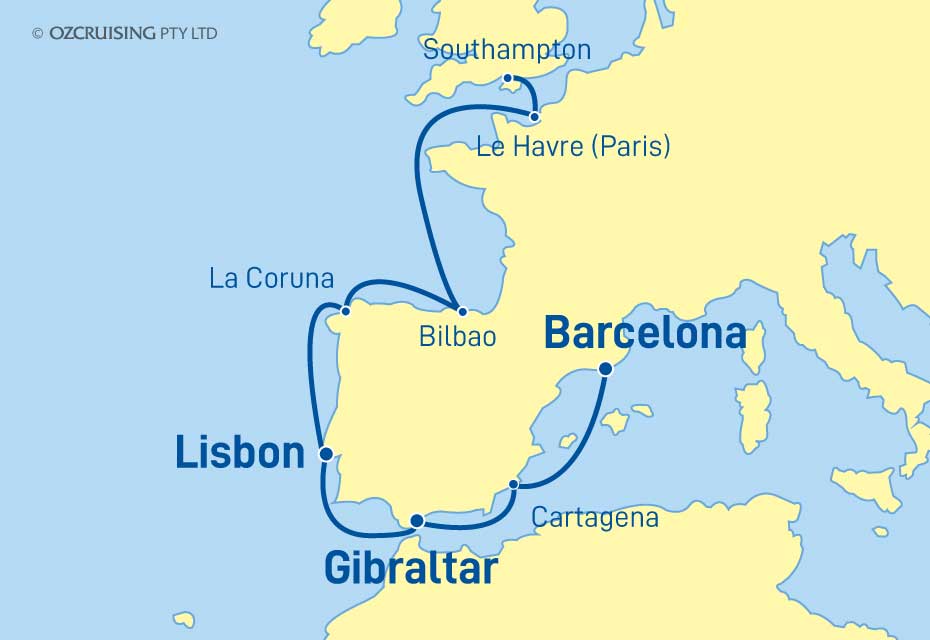 Celebrity Apex Southampton to Barcelona - Cruises.com.au