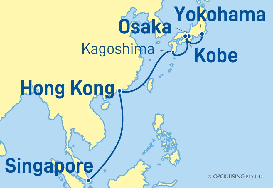 Radiance Of The Seas Yokohama to Singapore - Cruises.com.au