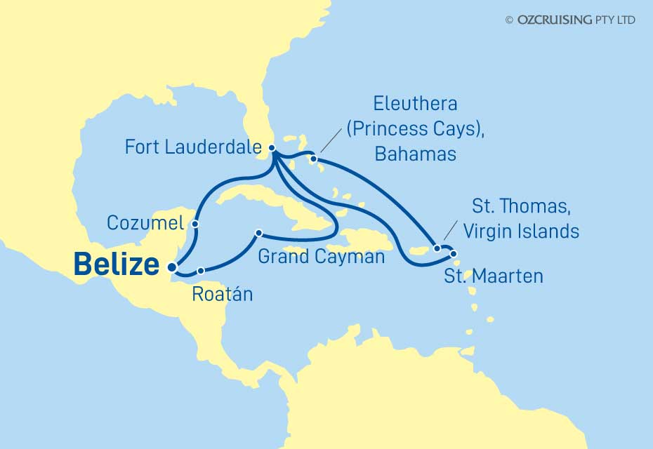 Caribbean Princess Bahamas and Caribbean - Cruises.com.au